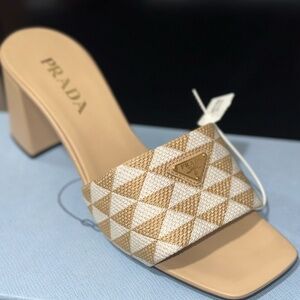 Prada Embroidered Sandals